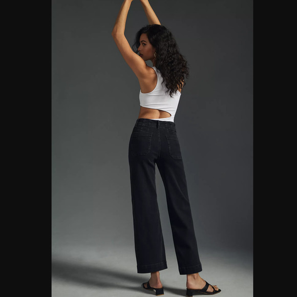 NWT Pilcro The Skipper Wide-Leg Black Jeans - 30 Waist - Picture 4 of 7